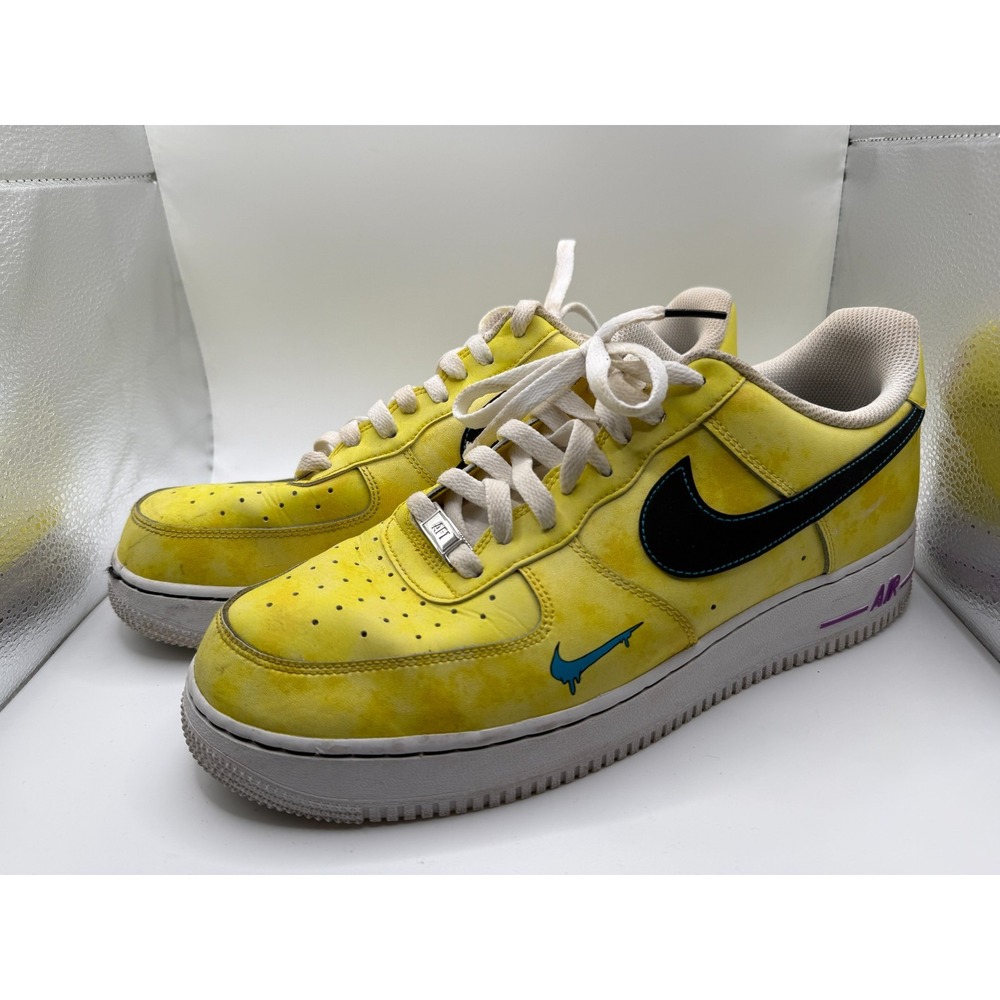 Nike Air Force 1 Low Peace, Love & Basketball DC1416-700 Mens US 11 Shoes Yellow